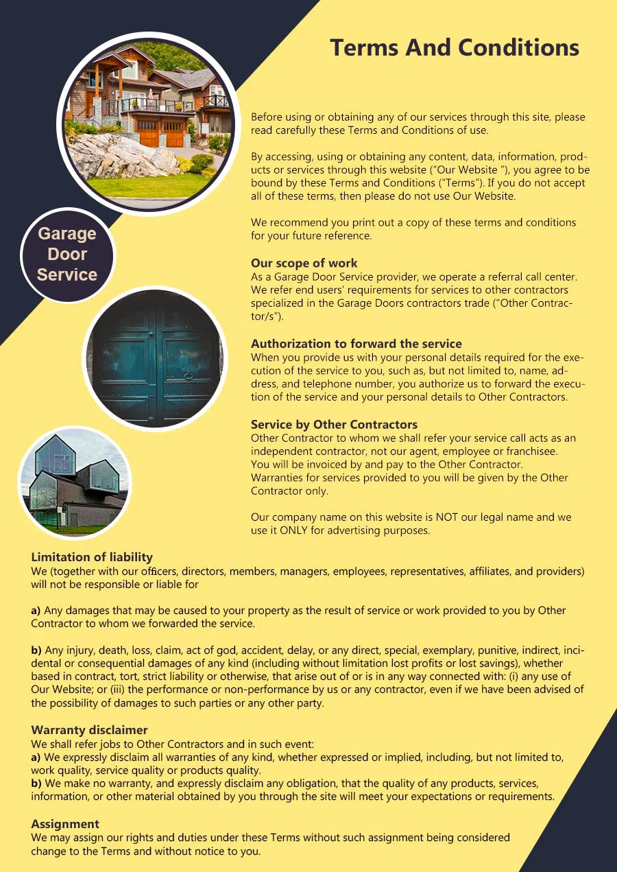 Elite Garage Door Service Jersey, GA 678-679-3276 - terms6
